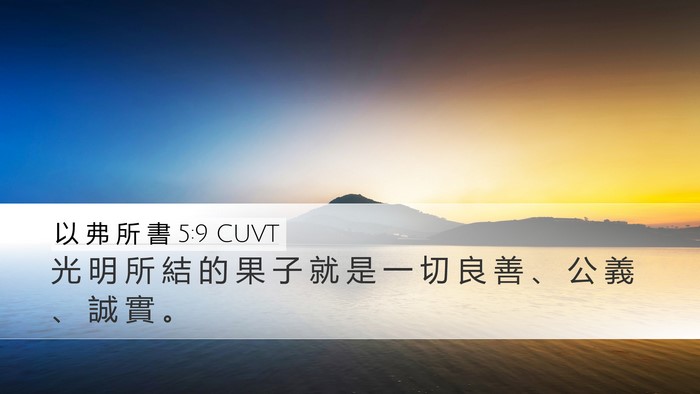 以 弗 所 書 5:9 CUVT Bible Verse Image