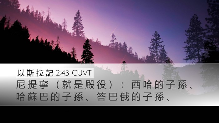 以 斯 拉 記 2:43 CUVT Bible Verse Image