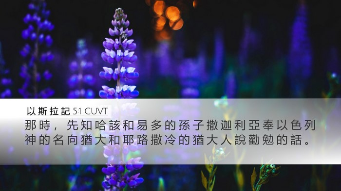 以 斯 拉 記 5:1 CUVT Bible Verse Image