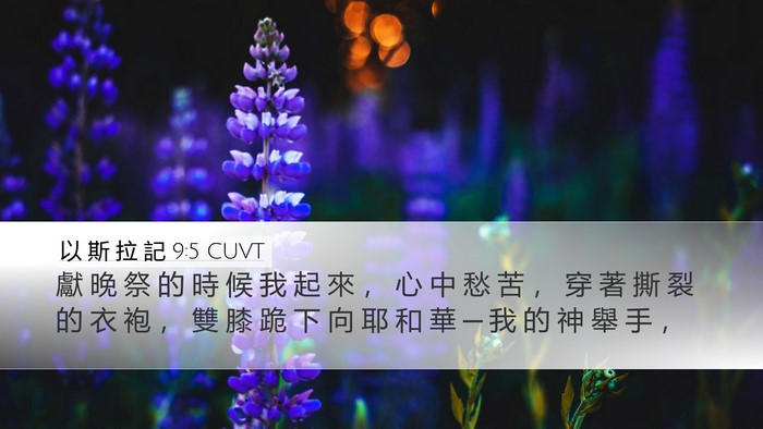 以 斯 拉 記 9:5 CUVT Bible Verse Image
