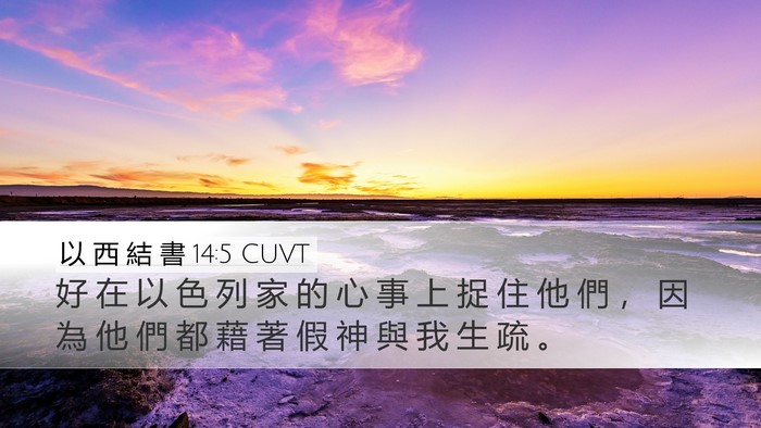以 西 結 書 14:5 CUVT Desktop Wallpaper - 好 在 以 色 列 家 的 心 事 上 捉 住 - Desktop Bible Verse Wallpaper