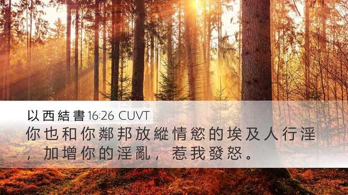 以 西 結 書 16:26 CUVT Bible Verse Image
