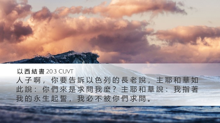 以 西 結 書 20:3 CUVT Bible Verse Image