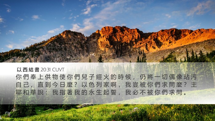 以 西 結 書 20:31 CUVT Bible Verse Image