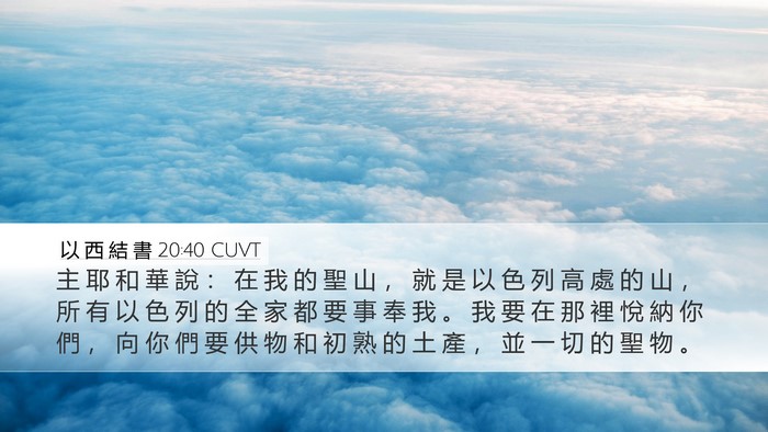 以 西 結 書 20:40 CUVT Bible Verse Image