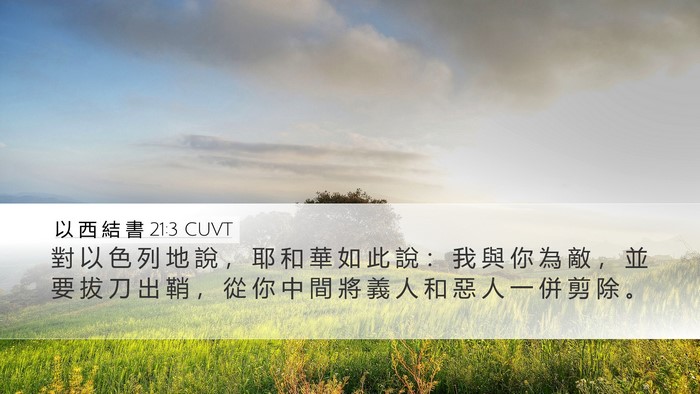 以 西 結 書 21:3 CUVT Bible Verse Image