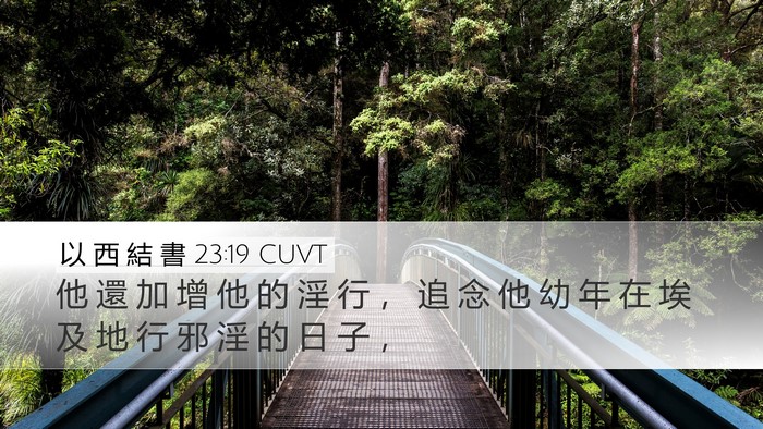 以 西 結 書 23:19 CUVT Bible Verse Image
