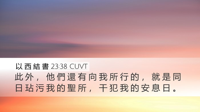 以 西 結 書 23:38 CUVT Bible Verse Image