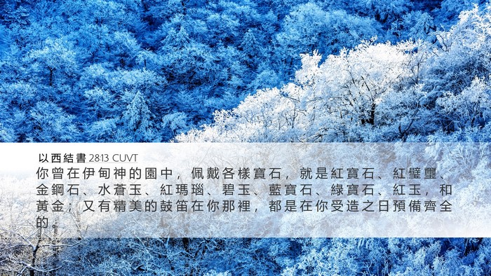 以 西 結 書 28:13 CUVT Bible Verse Image