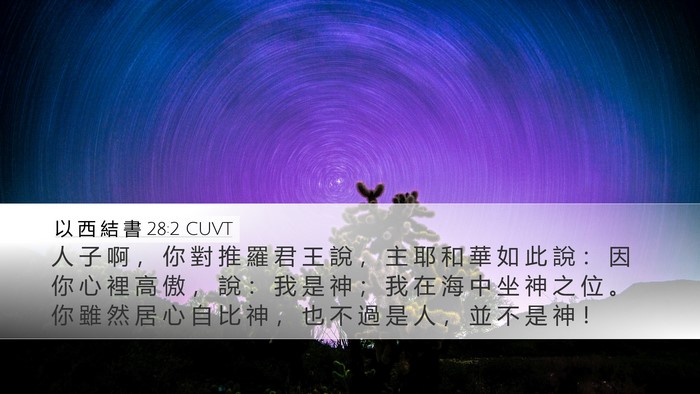以 西 結 書 28:2 CUVT Bible Verse Image