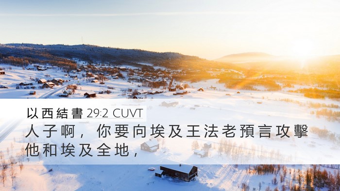 以 西 結 書 29:2 CUVT Bible Verse Image