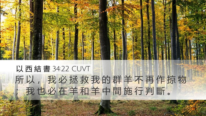 以 西 結 書 34:22 CUVT Bible Verse Image