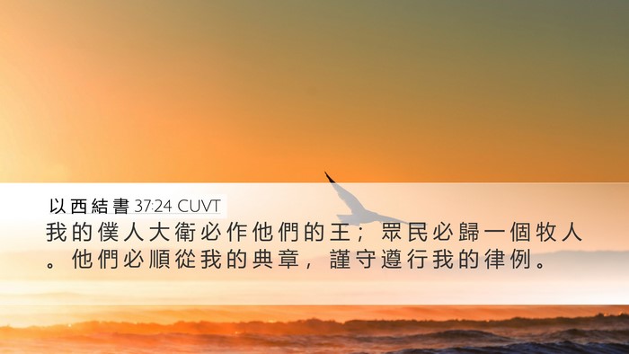 以 西 結 書 37:24 CUVT Bible Verse Image