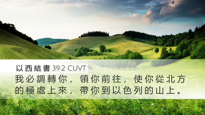 以 西 結 書 39:2 CUVT Desktop Wallpaper - 我 必 調 轉 你 ， 領 你 前 往 ， 使 - Desktop Bible Verse Wallpaper