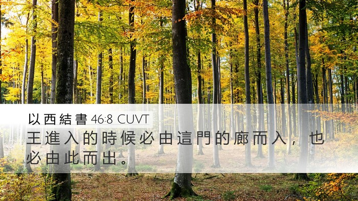 以 西 結 書 46:8 CUVT Bible Verse Image
