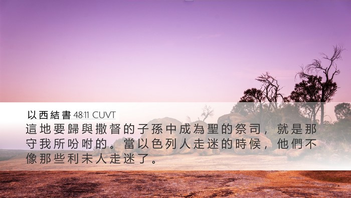 以 西 結 書 48:11 CUVT Bible Verse Image