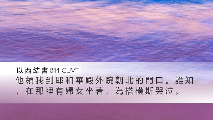 以 西 結 書 8:14 CUVT Bible Verse Image