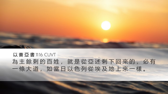 以 賽 亞 書 11:16 CUVT Bible Verse Image