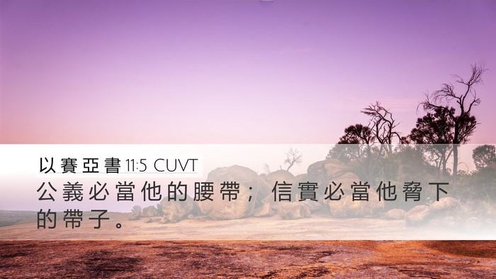 以 賽 亞 書 11:5 CUVT Desktop Wallpaper - 公 義 必 當 他 的 腰 帶 ； 信 實 必 - Desktop Bible Verse Wallpaper