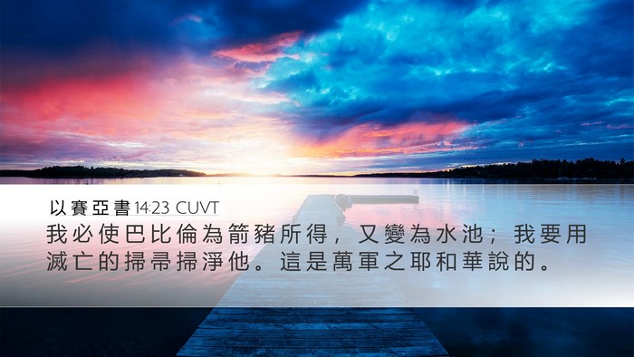 以 賽 亞 書 14:23 CUVT Bible Verse Image