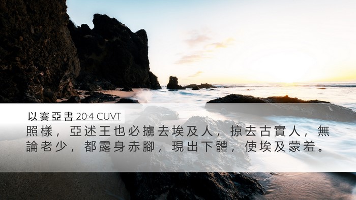 以 賽 亞 書 20:4 CUVT Bible Verse Image
