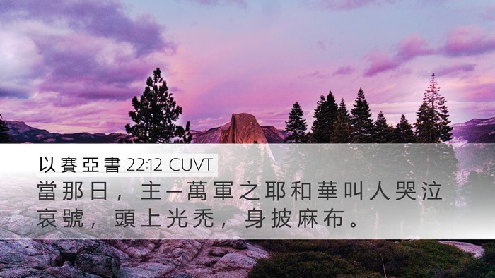 以 賽 亞 書 22:12 CUVT Bible Verse Image