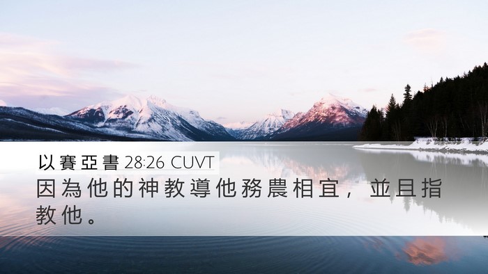 以 賽 亞 書 28:26 CUVT Bible Verse Image