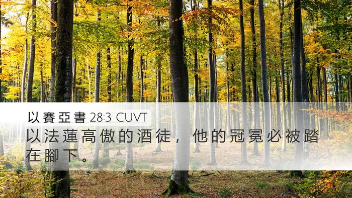 以 賽 亞 書 28:3 CUVT Bible Verse Image