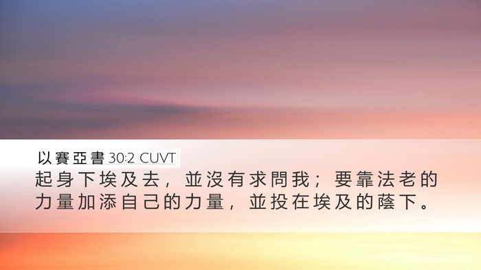 以 賽 亞 書 30:2 CUVT Bible Verse Image