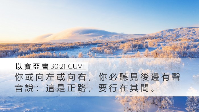 以 賽 亞 書 30:21 CUVT Bible Verse Image