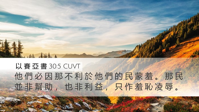 以 賽 亞 書 30:5 CUVT Bible Verse Image