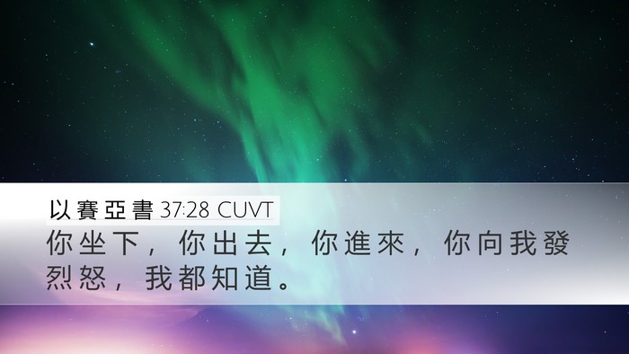 以 賽 亞 書 37:28 CUVT Bible Verse Image
