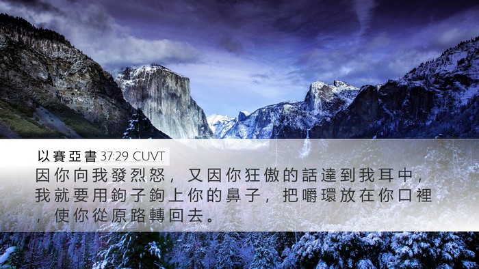 以 賽 亞 書 37:29 CUVT Bible Verse Image