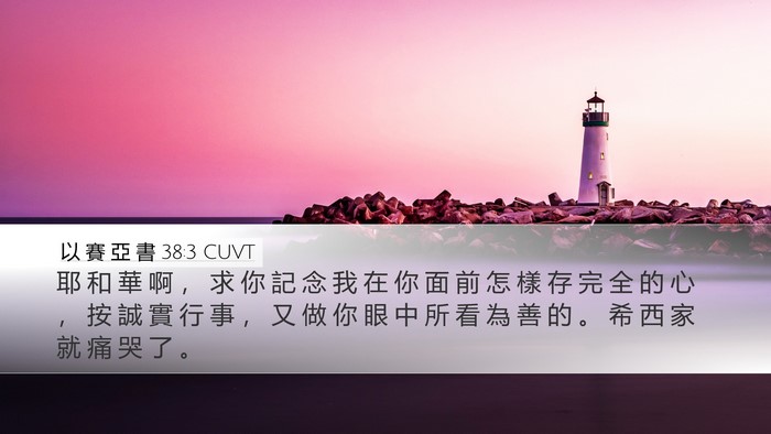 以 賽 亞 書 38:3 CUVT Bible Verse Image