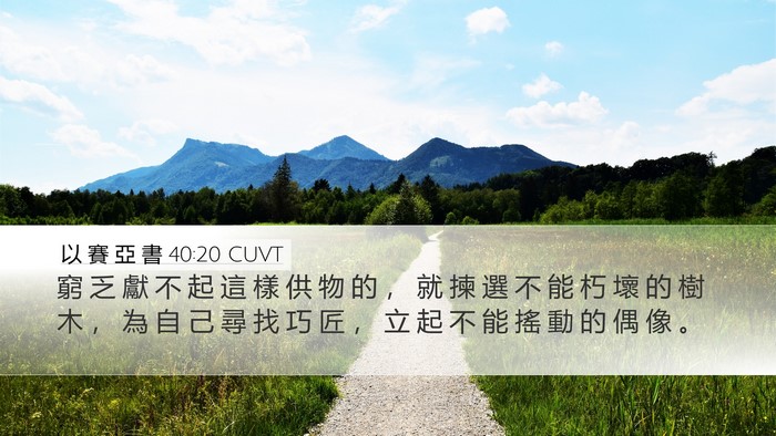以 賽 亞 書 40:20 CUVT Bible Verse Image