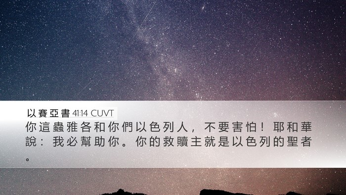 以 賽 亞 書 41:14 CUVT Bible Verse Image
