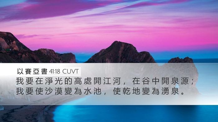 以 賽 亞 書 41:18 CUVT Bible Verse Image