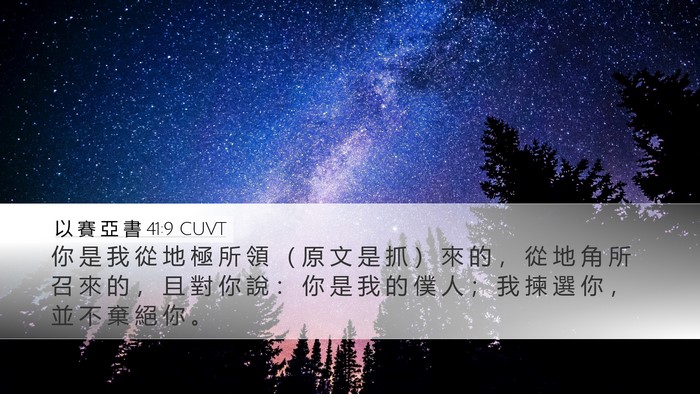 以 賽 亞 書 41:9 CUVT Bible Verse Image
