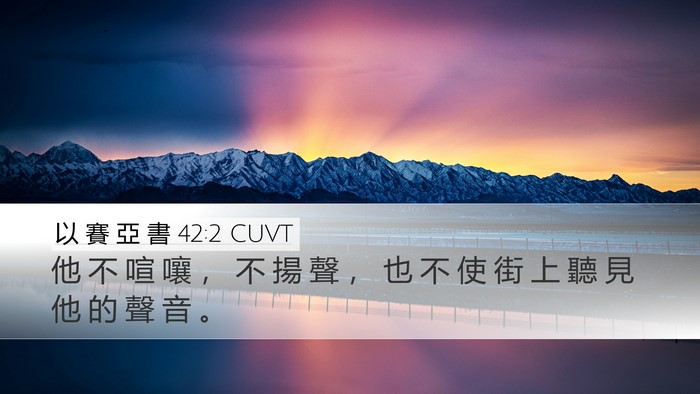 以 賽 亞 書 42:2 CUVT Bible Verse Image