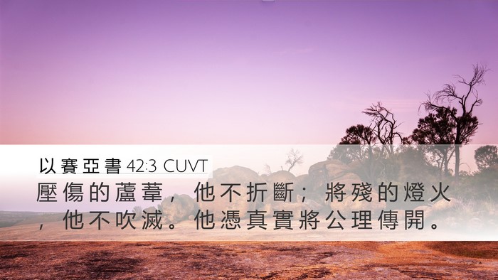 以 賽 亞 書 42:3 CUVT Bible Verse Image
