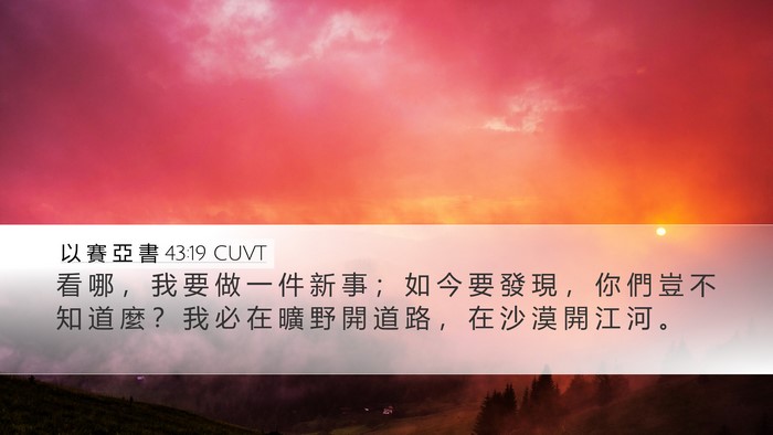 以 賽 亞 書 43:19 CUVT Bible Verse Image