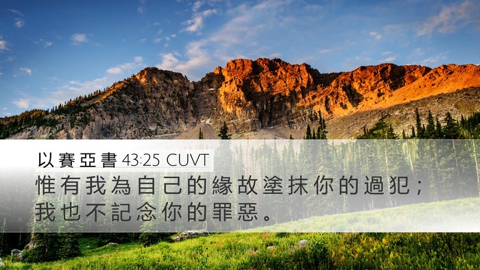 以 賽 亞 書 43:25 CUVT Bible Verse Image