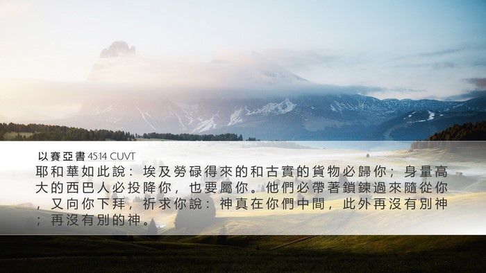 以 賽 亞 書 45:14 CUVT Bible Verse Image