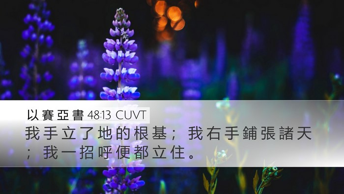 以 賽 亞 書 48:13 CUVT Bible Verse Image