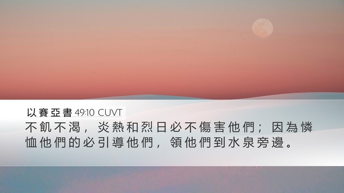以 賽 亞 書 49:10 CUVT Bible Verse Image