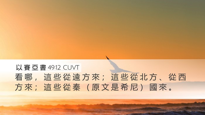 以 賽 亞 書 49:12 CUVT Bible Verse Image
