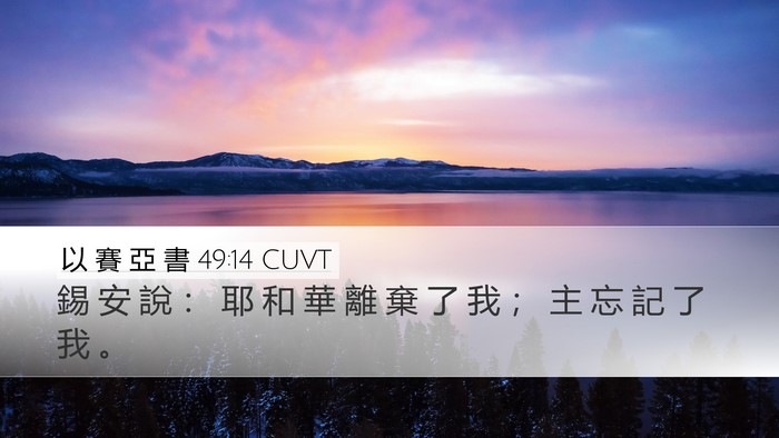 以 賽 亞 書 49:14 CUVT Bible Verse Image