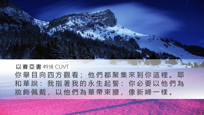 以 賽 亞 書 49:18 CUVT Bible Verse Image