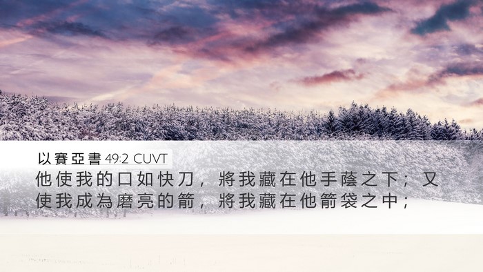 以 賽 亞 書 49:2 CUVT Bible Verse Image