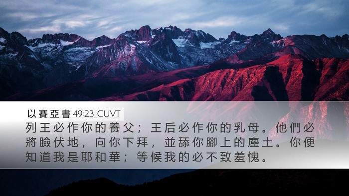 以 賽 亞 書 49:23 CUVT Bible Verse Image